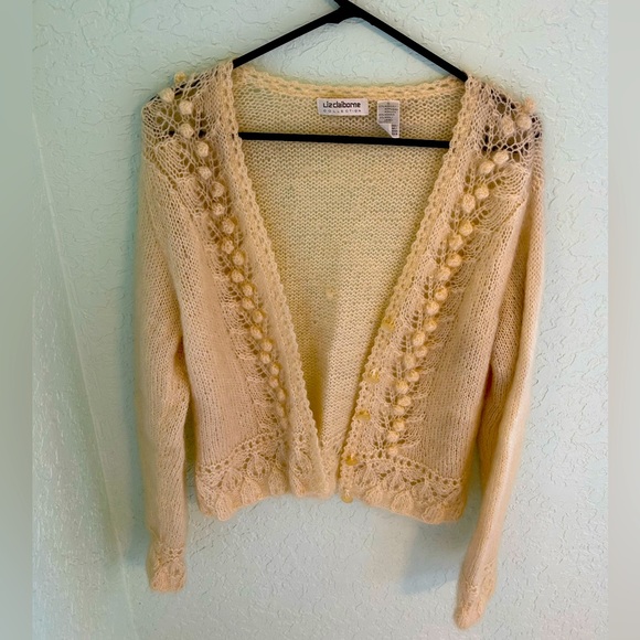 Off White Cardigan Sweater - Picture 1 of 6